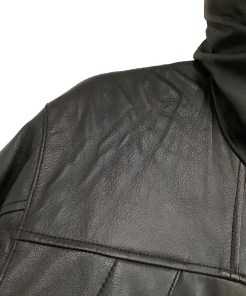 THE NORTHFACE PURPLELABEL（ザ・ノースフェイス パープルレーベル）THE NORTHFACE PURPLELABEL (ザ・ノースフェイス パープルレーベル) ダウンジャケット　Mountain Down Leather Jacket ブラック サイズ:Mの古着・服飾アイテム