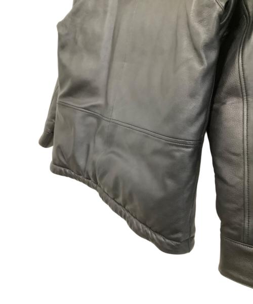 THE NORTHFACE PURPLELABEL（ザ・ノースフェイス パープルレーベル）THE NORTHFACE PURPLELABEL (ザ・ノースフェイス パープルレーベル) ダウンジャケット　Mountain Down Leather Jacket ブラック サイズ:Mの古着・服飾アイテム