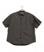 Graphpaperグラフペーパー）の古着「半袖シャツ　Broad Oversized S/S Regular Collar Shirt」｜グレー