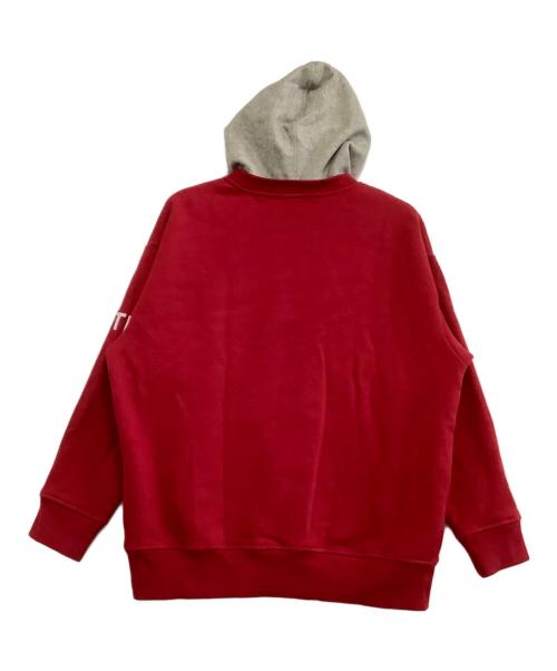 KITH（キス）KITH (キス) Bergdorf Goodman (バーグドルフ グッドマン) プルオーバーパーカー レッド×グレー サイズ:Lの古着・服飾アイテム