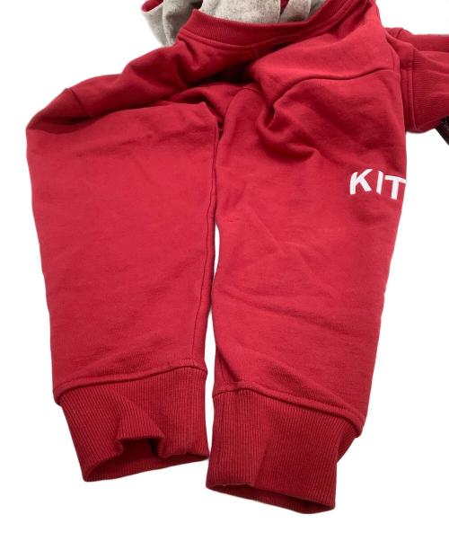 KITH（キス）KITH (キス) Bergdorf Goodman (バーグドルフ グッドマン) プルオーバーパーカー レッド×グレー サイズ:Lの古着・服飾アイテム