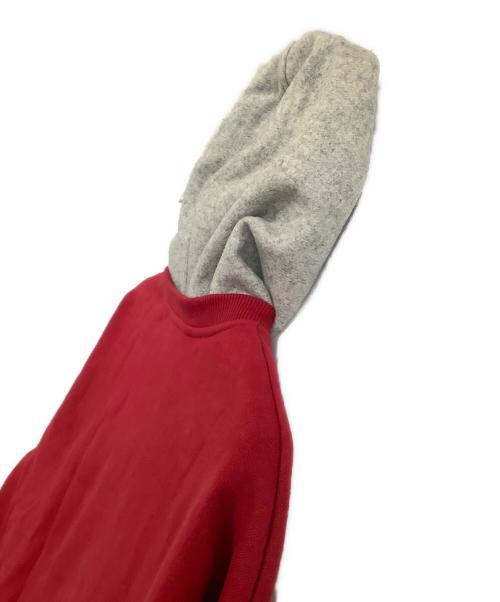KITH（キス）KITH (キス) Bergdorf Goodman (バーグドルフ グッドマン) プルオーバーパーカー レッド×グレー サイズ:Lの古着・服飾アイテム