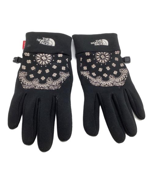 SUPREME（シュプリーム）SUPREME (シュプリーム) THE NORTH FACE (ザ ノース フェイス) 手袋 BANDANA ETIP GLOVE ブラックの古着・服飾アイテム