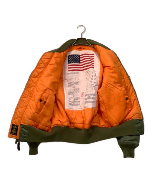 ALPHA INDUSTRIES（アルファインダストリーズ）ALPHA INDUSTRIES (アルファインダストリーズ) フライトジャケット　リバーシブル グリーン サイズ:Sの古着・服飾アイテム