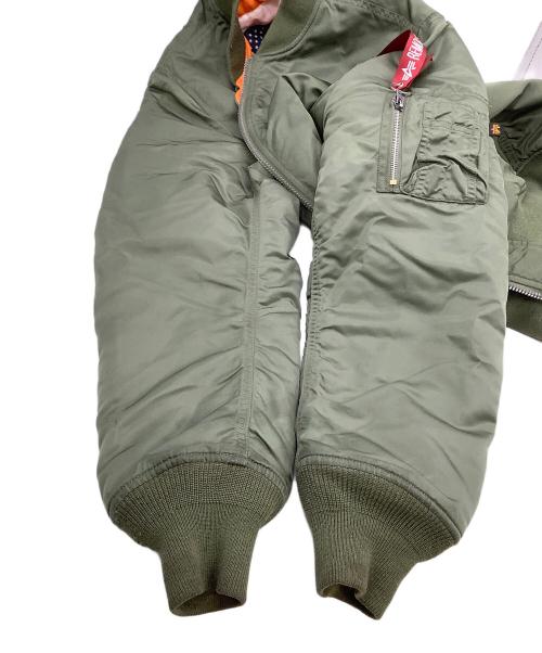 ALPHA INDUSTRIES（アルファインダストリーズ）ALPHA INDUSTRIES (アルファインダストリーズ) フライトジャケット　リバーシブル グリーン サイズ:Sの古着・服飾アイテム