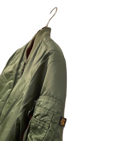 ALPHA INDUSTRIES（アルファインダストリーズ）ALPHA INDUSTRIES (アルファインダストリーズ) フライトジャケット　リバーシブル グリーン サイズ:Sの古着・服飾アイテム