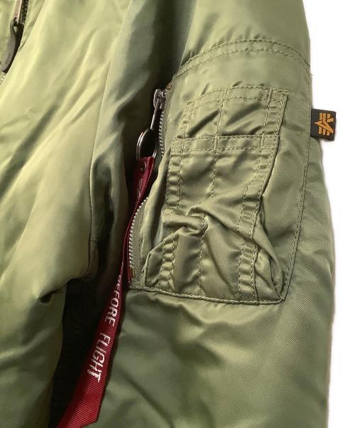 ALPHA INDUSTRIES（アルファインダストリーズ）ALPHA INDUSTRIES (アルファインダストリーズ) フライトジャケット　リバーシブル グリーン サイズ:Sの古着・服飾アイテム