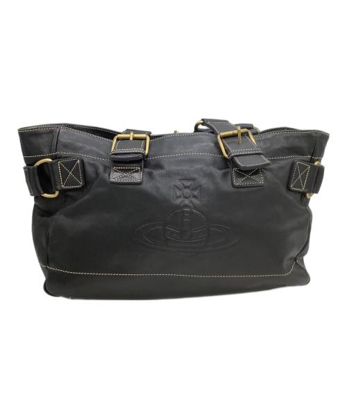 Vivienne Westwood（ヴィヴィアンウエストウッド）Vivienne Westwood (ヴィヴィアンウエストウッド) レザートートバッグ　アコード ブラックの古着・服飾アイテム