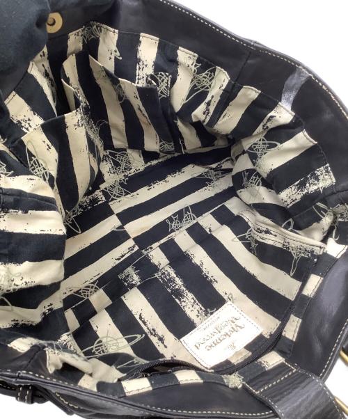 Vivienne Westwood（ヴィヴィアンウエストウッド）Vivienne Westwood (ヴィヴィアンウエストウッド) レザートートバッグ　アコード ブラックの古着・服飾アイテム