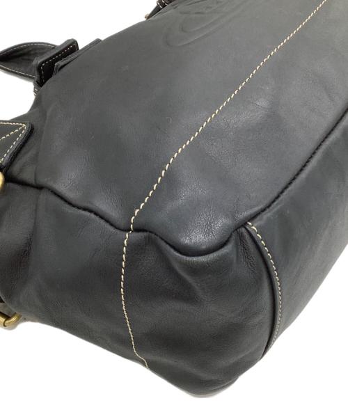 Vivienne Westwood（ヴィヴィアンウエストウッド）Vivienne Westwood (ヴィヴィアンウエストウッド) レザートートバッグ　アコード ブラックの古着・服飾アイテム