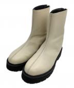 Caminandoカミナンド）の古着「バックジップブーツ」｜アイボリー