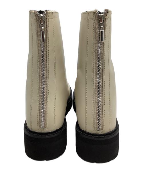 Caminando（カミナンド）Caminando (カミナンド) バックジップブーツ アイボリー サイズ:8の古着・服飾アイテム