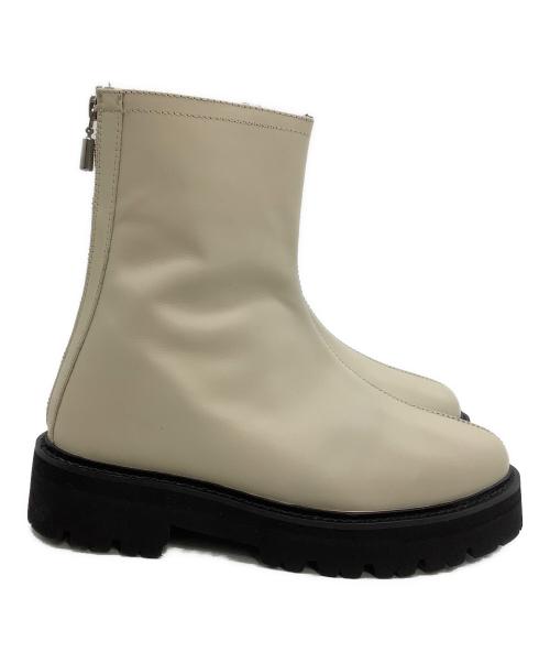 Caminando（カミナンド）Caminando (カミナンド) バックジップブーツ アイボリー サイズ:8の古着・服飾アイテム