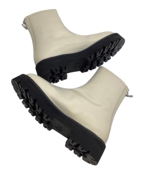 Caminando（カミナンド）Caminando (カミナンド) バックジップブーツ アイボリー サイズ:8の古着・服飾アイテム