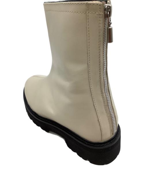 Caminando（カミナンド）Caminando (カミナンド) バックジップブーツ アイボリー サイズ:8の古着・服飾アイテム