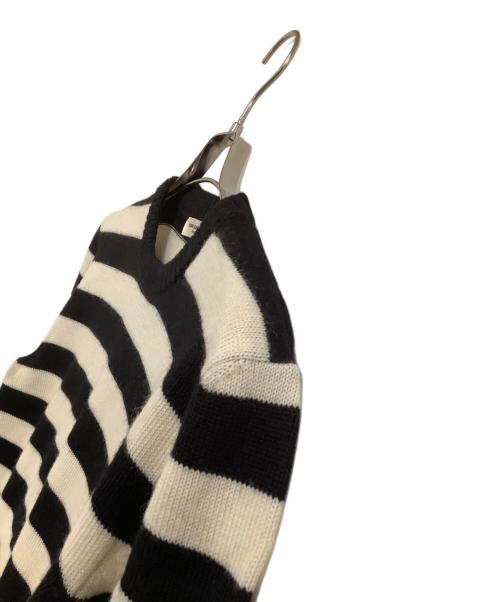 Saint Laurent Paris（サンローランパリ）Saint Laurent Paris (サンローランパリ) 厚手ニット ブラック×ホワイト サイズ:Mの古着・服飾アイテム