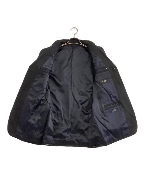 BURBERRY BLACK LABEL（バーバリーブラックレーベル）BURBERRY BLACK LABEL (バーバリーブラックレーベル) セットアップスーツ　	ストライプ ブラック サイズ:36Rの古着・服飾アイテム