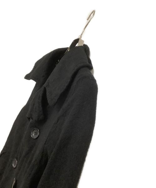 COMME des GARCONS HOMME（コムデギャルソン オム）COMME des GARCONS HOMME (コムデギャルソン オム) Pコート　縮絨 ブラック サイズ:Sの古着・服飾アイテム