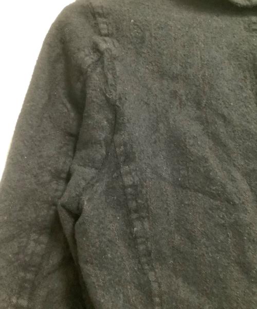 COMME des GARCONS HOMME（コムデギャルソン オム）COMME des GARCONS HOMME (コムデギャルソン オム) Pコート　縮絨 ブラック サイズ:Sの古着・服飾アイテム