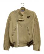 JUNYA WATANABE COMME des GARCONS×AVIAKIT(ジュンヤワタナベ コムデギャルソン×エイヴィアキット）の古着「ライダースジャケット」｜ベージュ