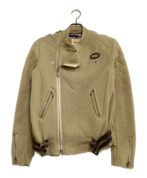 JUNYA WATANABE COMME des GARCONS（(ジュンヤワタナベ コムデギャルソン）JUNYA WATANABE COMME des GARCONS ((ジュンヤワタナベ コムデギャルソン) AVIAKIT (エイヴィアキット) ライダースジャケット ベージュ サイズ:Mの古着・服飾アイテム