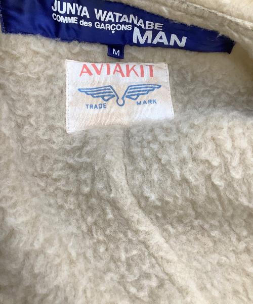 JUNYA WATANABE COMME des GARCONS（(ジュンヤワタナベ コムデギャルソン）JUNYA WATANABE COMME des GARCONS ((ジュンヤワタナベ コムデギャルソン) AVIAKIT (エイヴィアキット) ライダースジャケット ベージュ サイズ:Mの古着・服飾アイテム