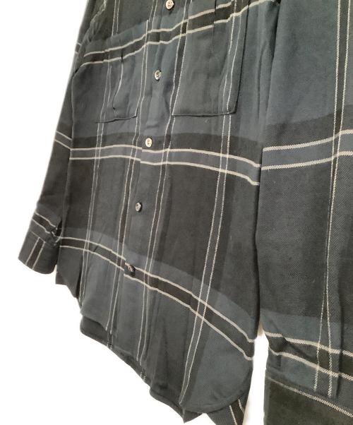 ANSNAM（アンスナム）ANSNAM (アンスナム) 長袖シャツ teleng ブラック×ネイビー サイズ:1の古着・服飾アイテム