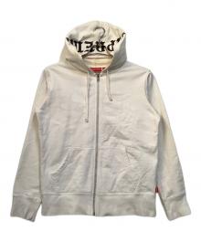 SUPREME（シュプリーム）の古着「ジップパーカー　ロゴフード」｜ホワイト