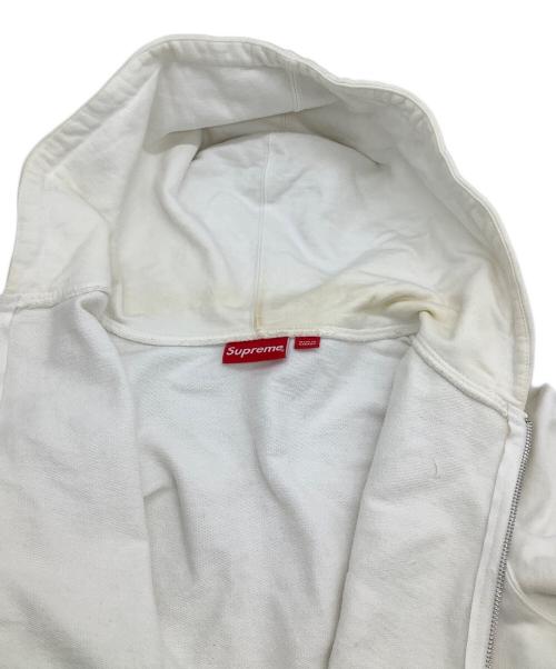 SUPREME（シュプリーム）SUPREME (シュプリーム) ジップパーカー　ロゴフード ホワイト サイズ:Sの古着・服飾アイテム