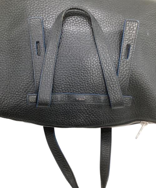FURLA（フルラ）FURLA (フルラ) レザートートバッグ　	GIOVE ブラック×ブルーの古着・服飾アイテム