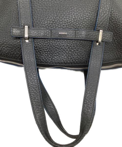 FURLA（フルラ）FURLA (フルラ) レザートートバッグ　	GIOVE ブラック×ブルーの古着・服飾アイテム