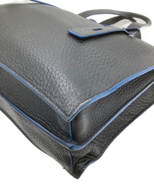 FURLA（フルラ）FURLA (フルラ) レザートートバッグ　	GIOVE ブラック×ブルーの古着・服飾アイテム