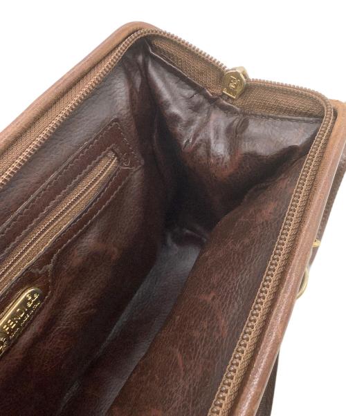 FENDI（フェンディ）FENDI (フェンディ) レザーハンドバッグ ブラウンの古着・服飾アイテム