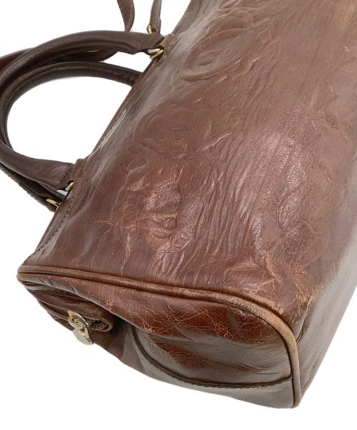 FENDI（フェンディ）FENDI (フェンディ) レザーハンドバッグ ブラウンの古着・服飾アイテム