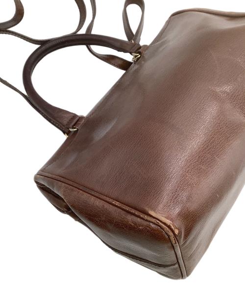 FENDI（フェンディ）FENDI (フェンディ) レザーハンドバッグ ブラウンの古着・服飾アイテム