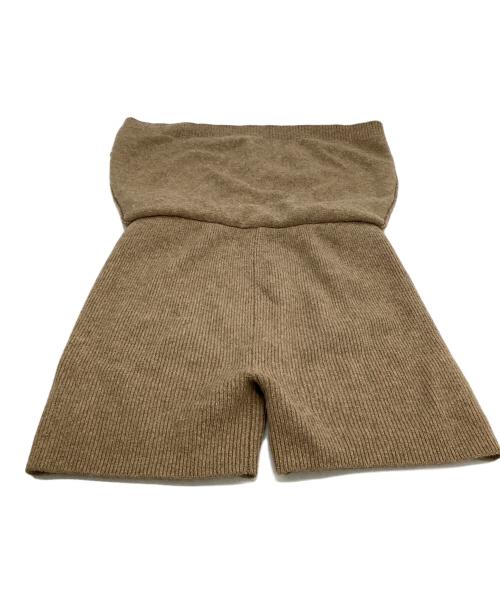 CLANE（クラネ）CLANE (クラネ) ニットパンツ　PANTS LAYERED YAK MINISKIRT ベージュ サイズ:2の古着・服飾アイテム