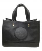 COACHコーチ）の古着「ハンドバッグ デンプシー キャリーオール ウィズ パッチ」｜ブラック