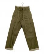 waiperワイパー）の古着「ミリタリーパンツ イギリス軍 1950’s MADE OF KAIHARA DENIM」｜カーキ