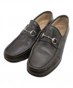 GUCCIグッチ）の古着「ホースビットローファー」｜ブラウン