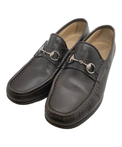 GUCCI（グッチ）GUCCI (グッチ) ホースビットローファー ブラウン サイズ:25.5の古着・服飾アイテム