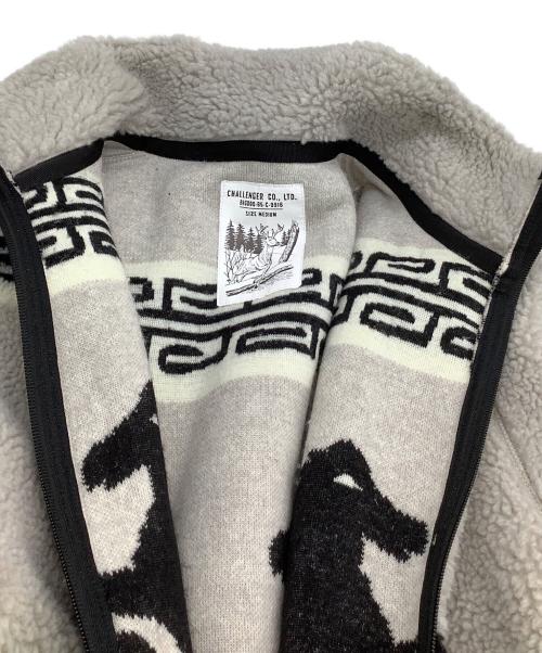 CHALLENGER（チャレンジャー）CHALLENGER (チャレンジャー) フリースジャケット　CLASSIC BOA JACKET グレー サイズ:Mの古着・服飾アイテム