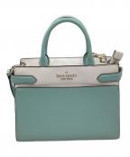 Kate Spadeケイトスペード）の古着「2WAYショルダーバッグ　ステイシー カラーブロック ミディアム サッチェル」｜スカイブルー