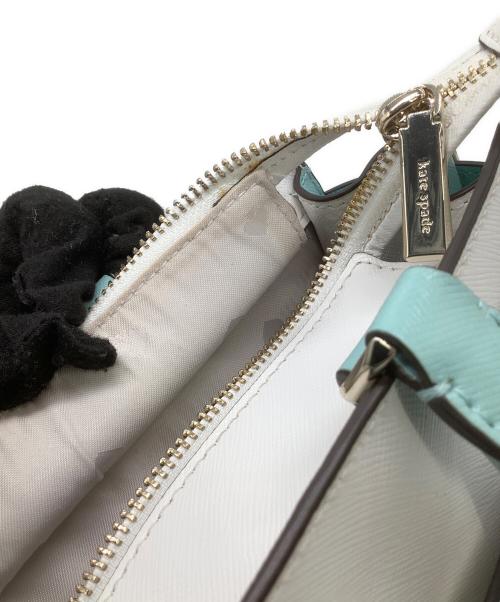 Kate Spade（ケイトスペード）Kate Spade (ケイトスペード) 2WAYショルダーバッグ　ステイシー カラーブロック ミディアム サッチェル スカイブルーの古着・服飾アイテム