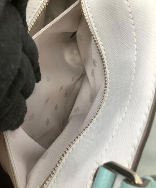 Kate Spade（ケイトスペード）Kate Spade (ケイトスペード) 2WAYショルダーバッグ　ステイシー カラーブロック ミディアム サッチェル スカイブルーの古着・服飾アイテム