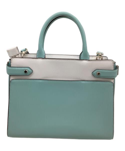 Kate Spade（ケイトスペード）Kate Spade (ケイトスペード) 2WAYショルダーバッグ　ステイシー カラーブロック ミディアム サッチェル スカイブルーの古着・服飾アイテム
