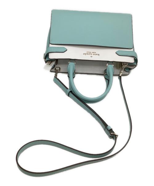 Kate Spade（ケイトスペード）Kate Spade (ケイトスペード) 2WAYショルダーバッグ　ステイシー カラーブロック ミディアム サッチェル スカイブルーの古着・服飾アイテム