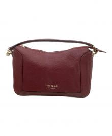 Kate Spade（ケイトスペード）の古着「ショルダーバッグ クラッシュ ぺブル」｜ボルドー