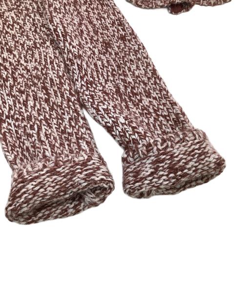 ARMANI JEANS（アルマーニジーンズ）ARMANI JEANS (アルマーニジーンズ) 厚手ニット レッド×ホワイト サイズ:Mの古着・服飾アイテム