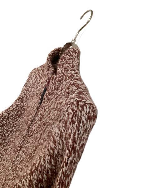 ARMANI JEANS（アルマーニジーンズ）ARMANI JEANS (アルマーニジーンズ) 厚手ニット レッド×ホワイト サイズ:Mの古着・服飾アイテム