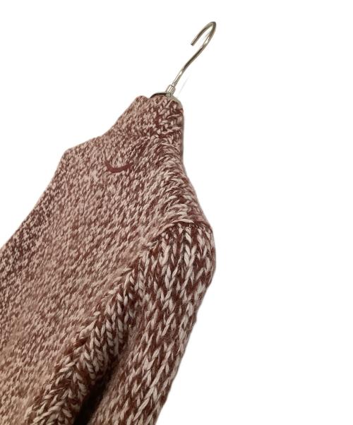 ARMANI JEANS（アルマーニジーンズ）ARMANI JEANS (アルマーニジーンズ) 厚手ニット レッド×ホワイト サイズ:Mの古着・服飾アイテム